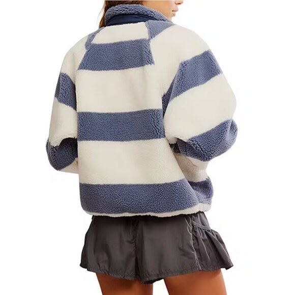 FP Movement Rocky Ridge Stripe Printed Color Rugby Stripes Combo Ivory - Picture 3 of 4